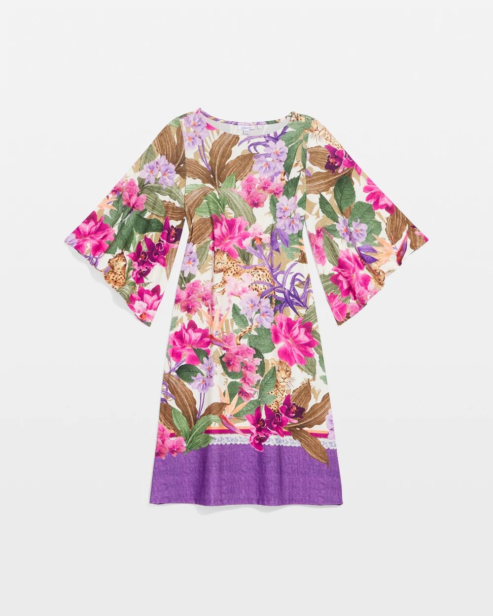 Island Angel-Sleeve Boat Neck Dress