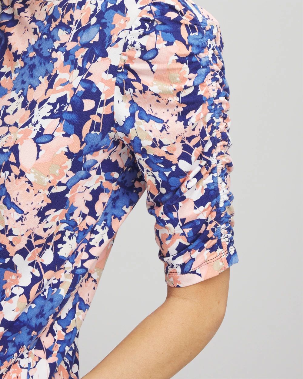 Touch of Cool™ Ruched Sleeve Tee