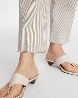 Stripe Girlfriend Straight Ankle Jeans click to view larger image.