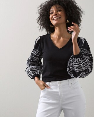 Embellished Long Sleeve Tee