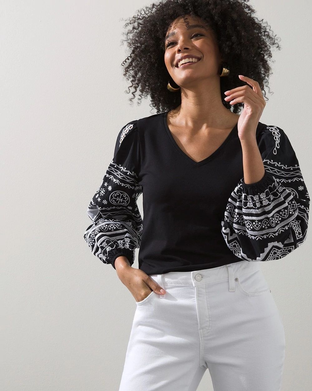 Embellished Long Sleeve Tee