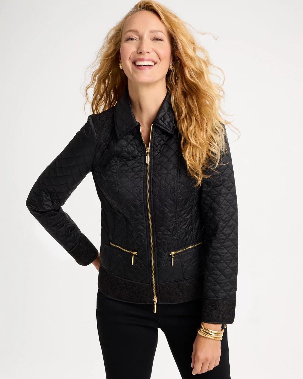 Quilted Long-Sleeve Jacket