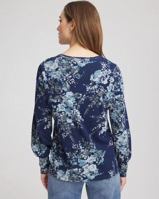 Denim Motif Cotton Top click to view larger image.