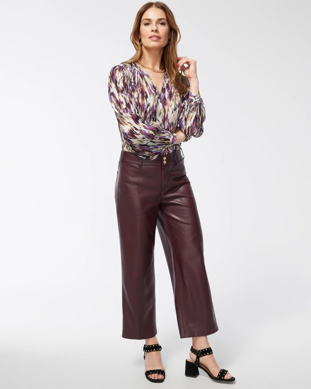 Ikat Clip Dot Crinkle Shirt