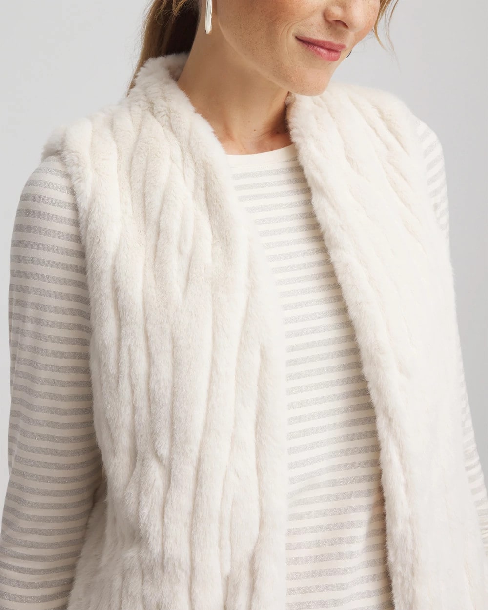 Elongated Faux Fur Vest