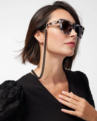 Matte Black Eyeglass Chain