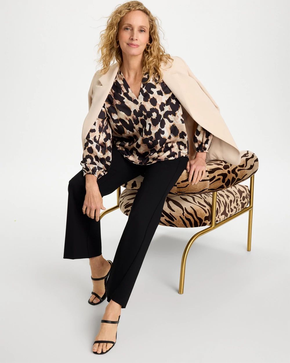 Satin Animal Print Shirt click to view larger image.