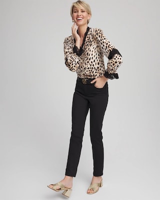 Animal Print Long-Sleeved Top click to view larger image.