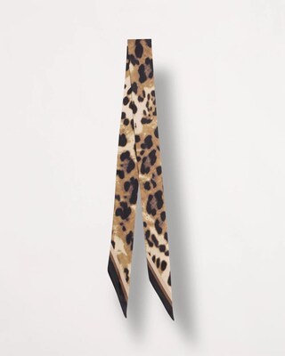 Animal Print Skinny Scarf click to view larger image.