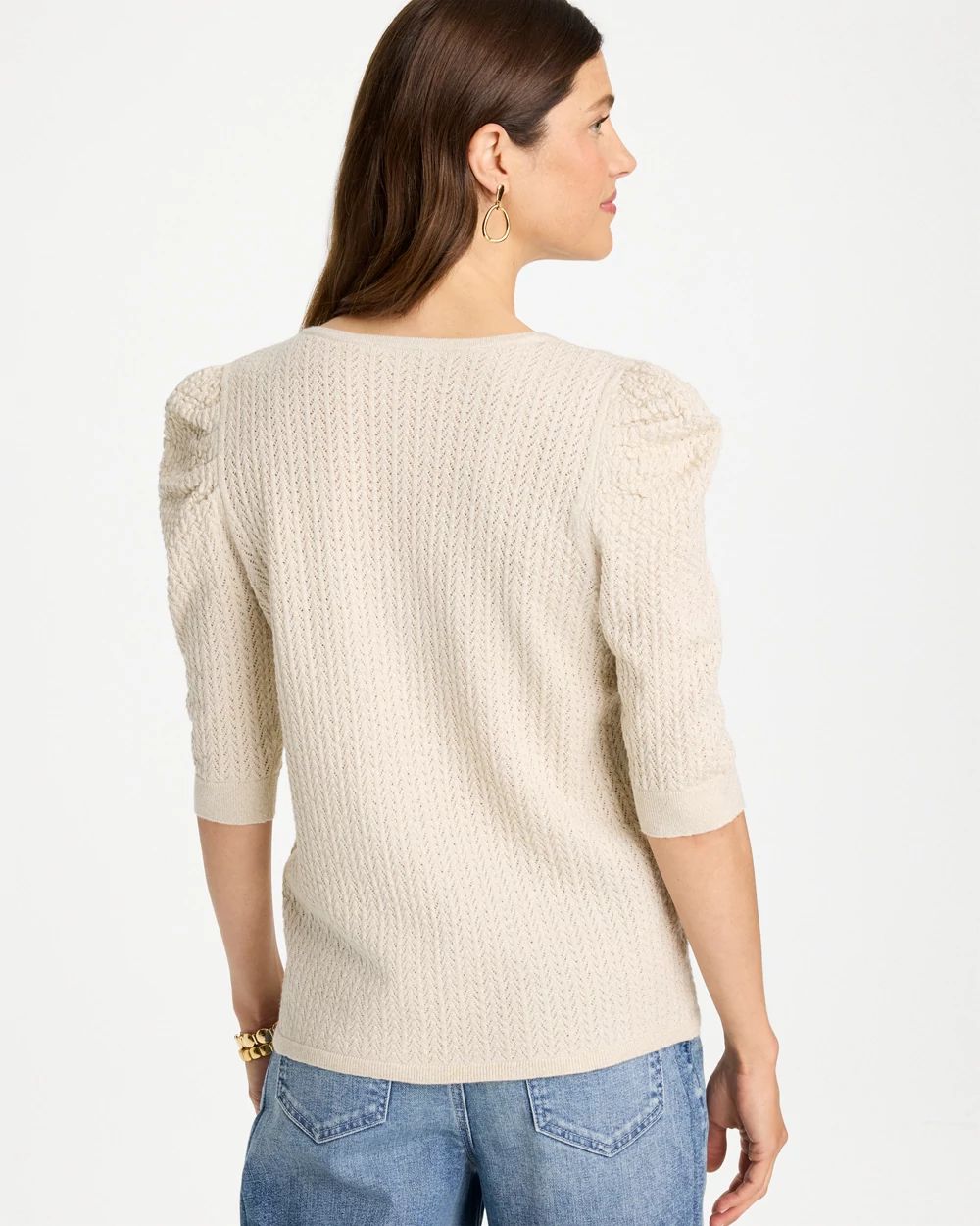 Wear Now Sleeve Detail Pullover Sweater click to view larger image.