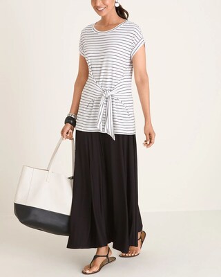 Striped Tie-Front Tee