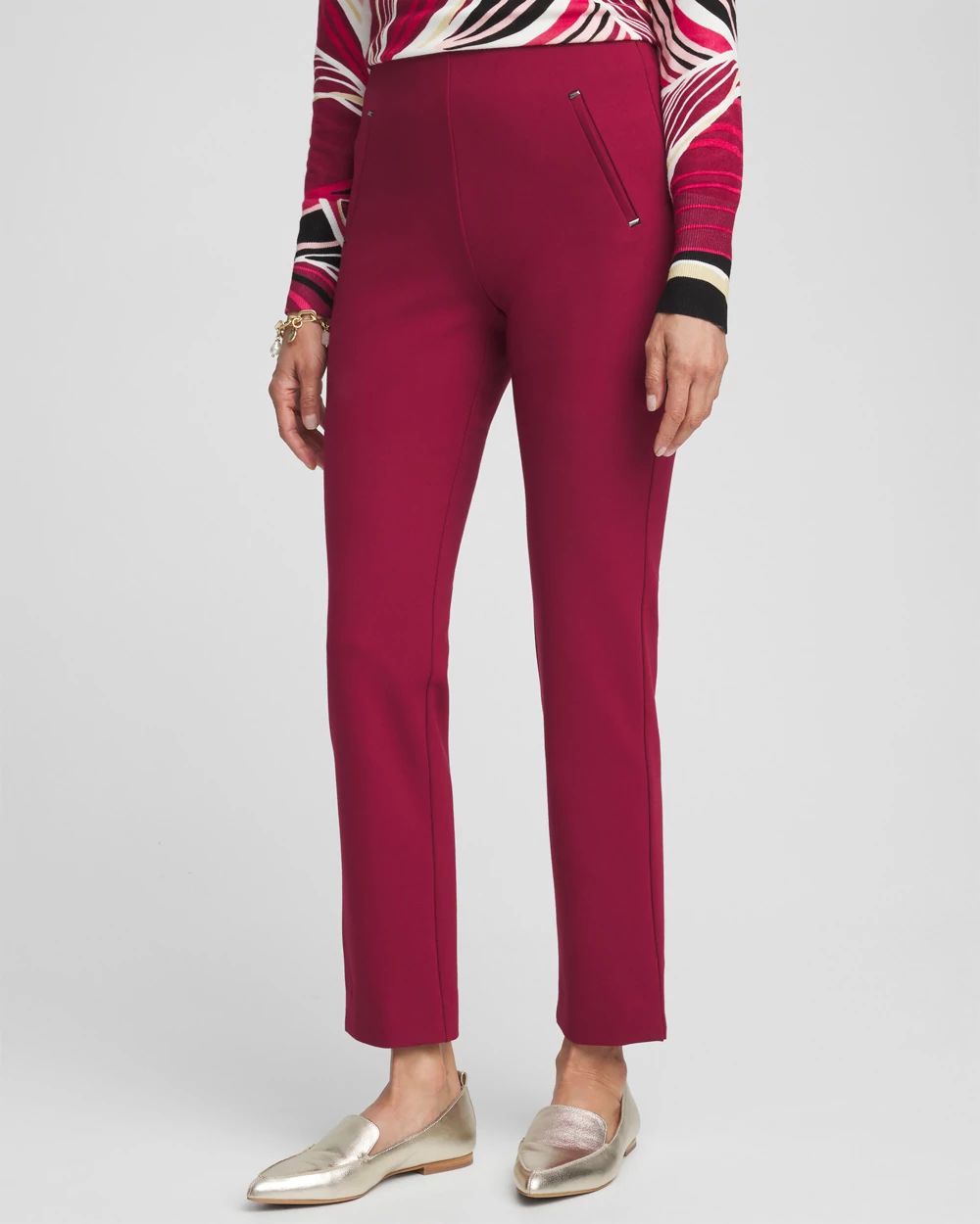 Juliet Slim Trim Detail Ankle Pants
