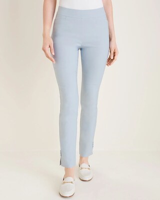 So Slimming Brigitte Slit-Hem Ankle Pants