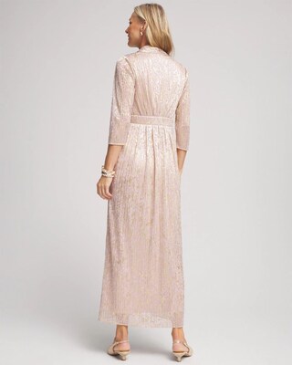 Metallic Pleated Maxi Dress click to view larger image.