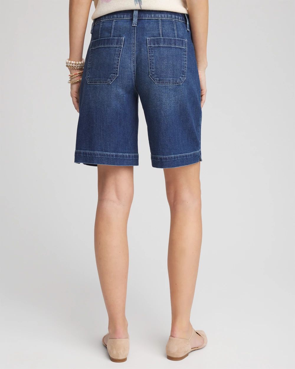 Denim Trouser Shorts