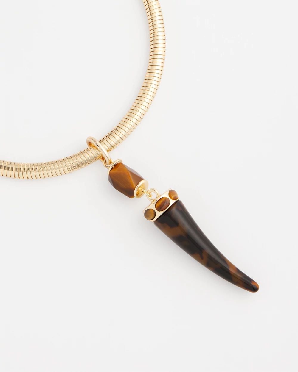Tortoise Pendant Collar Necklace