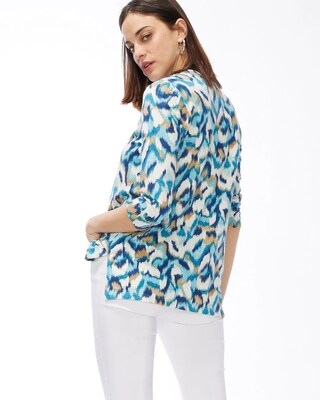 Linen-Blend Ikat Tunic