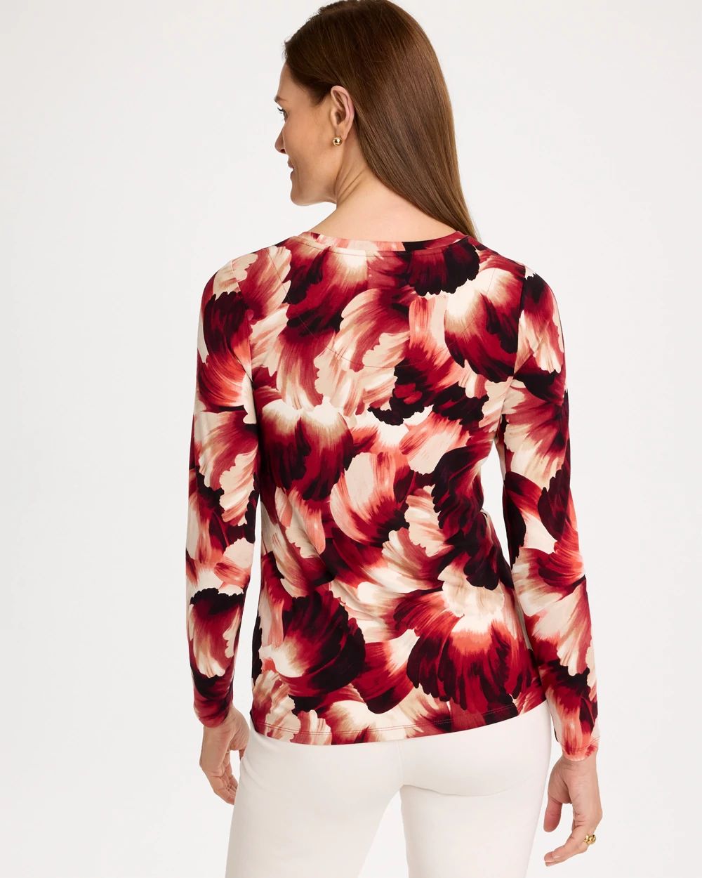 Petal Print Touch of Cool™ Layering Tee click to view larger image.