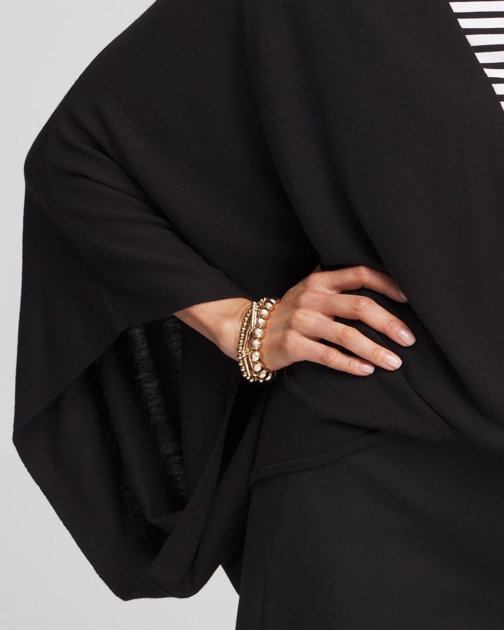 Surplice Sweater Poncho click to view larger image.