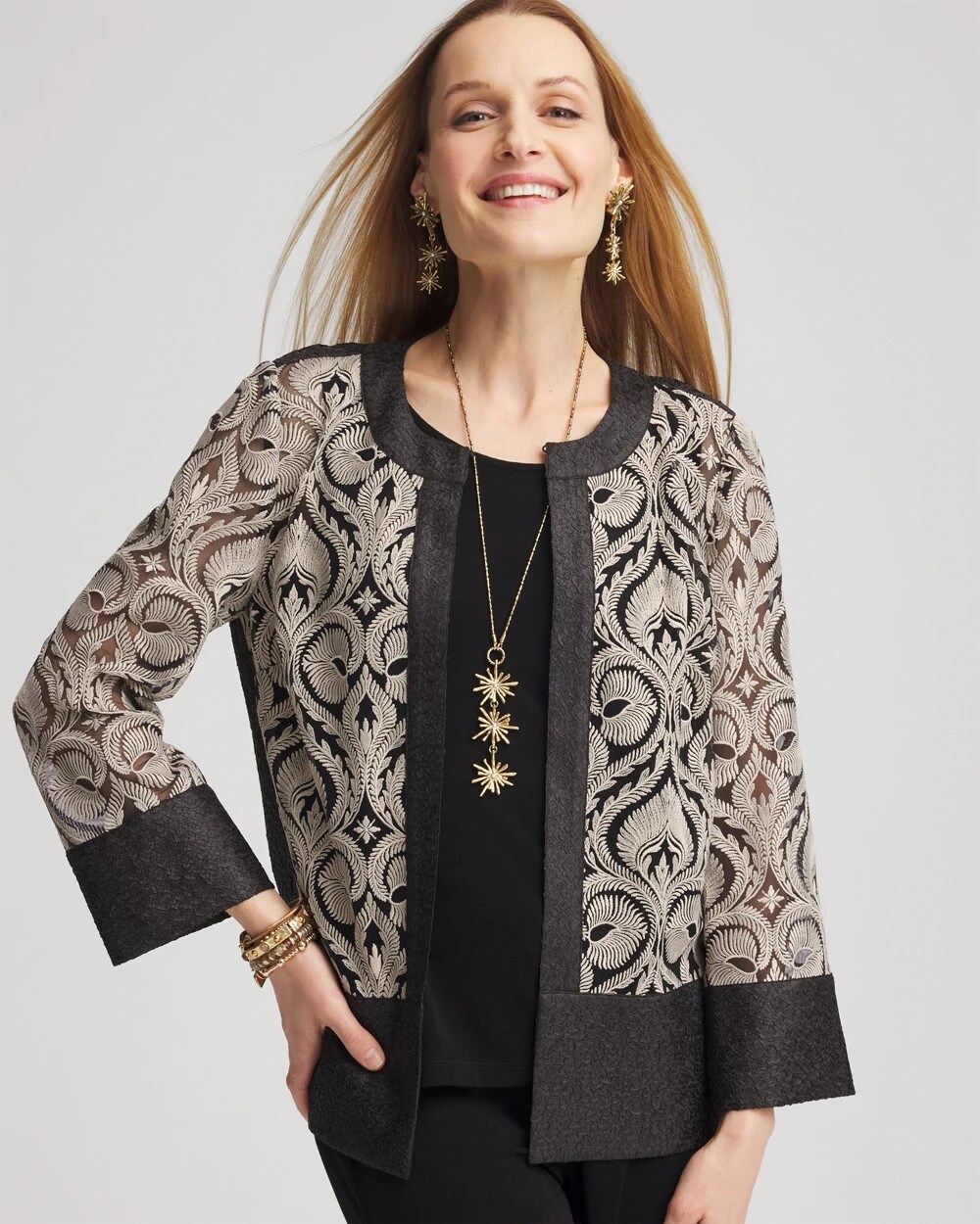 Travelers™ Collection Crushed Lace Jacket