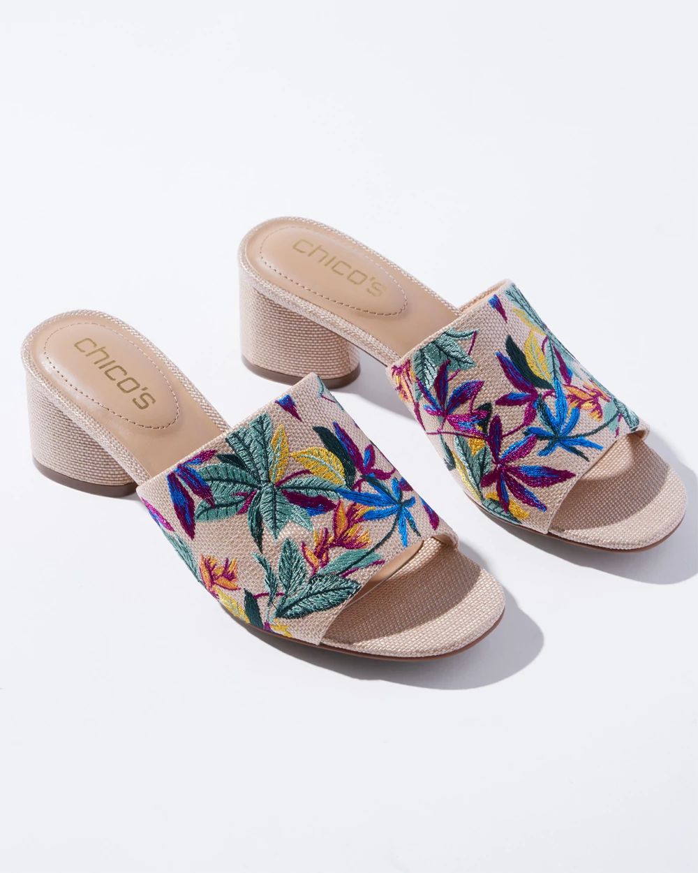 Embroidered Slides