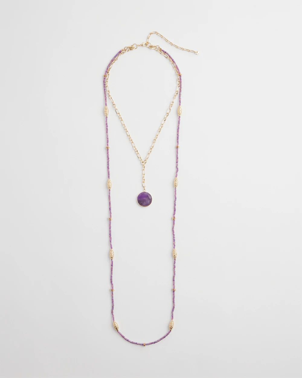 Convertible Filigree Beaded Pendant Necklace