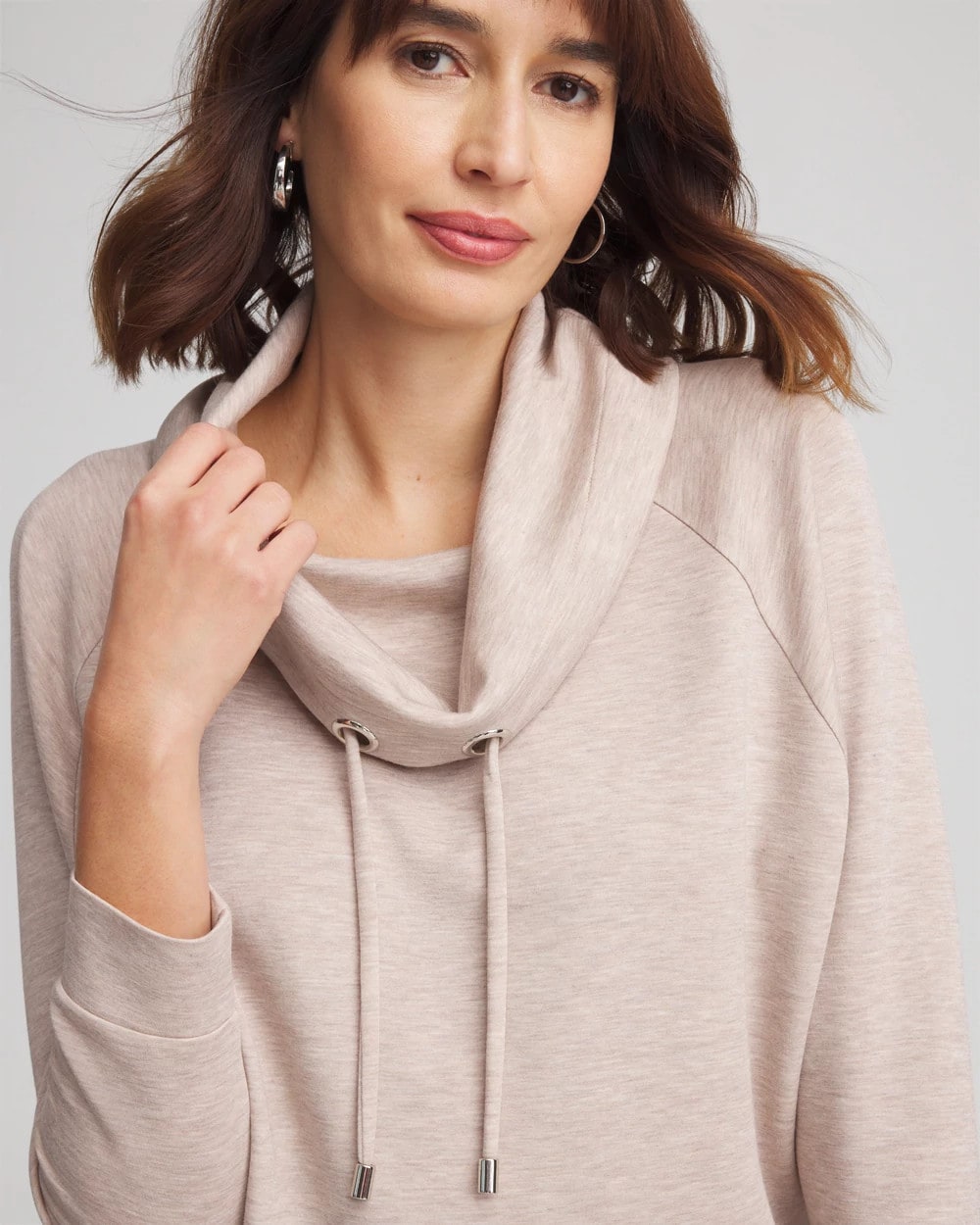 Zenergy® Scuba Cowl Neck Pullover Top