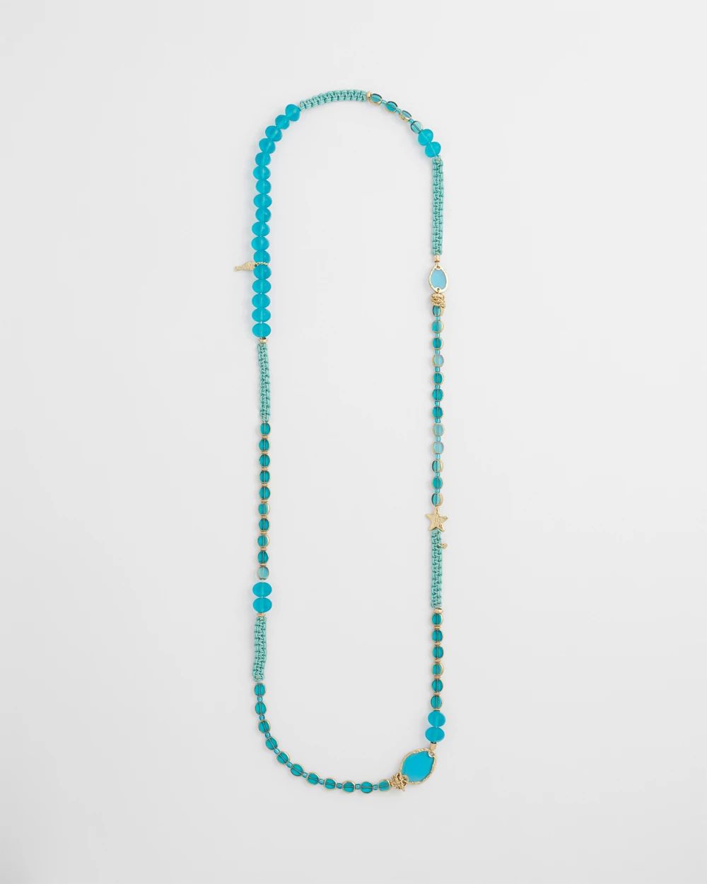 Sea Blue Single-Strand Necklace