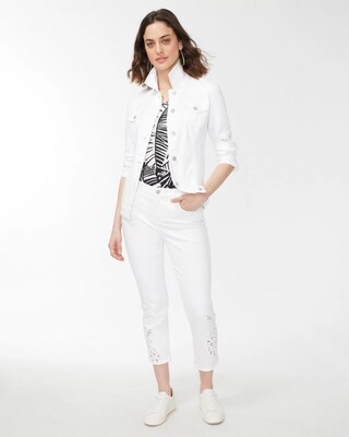 Pineapple Eyelet Denim Jacket
