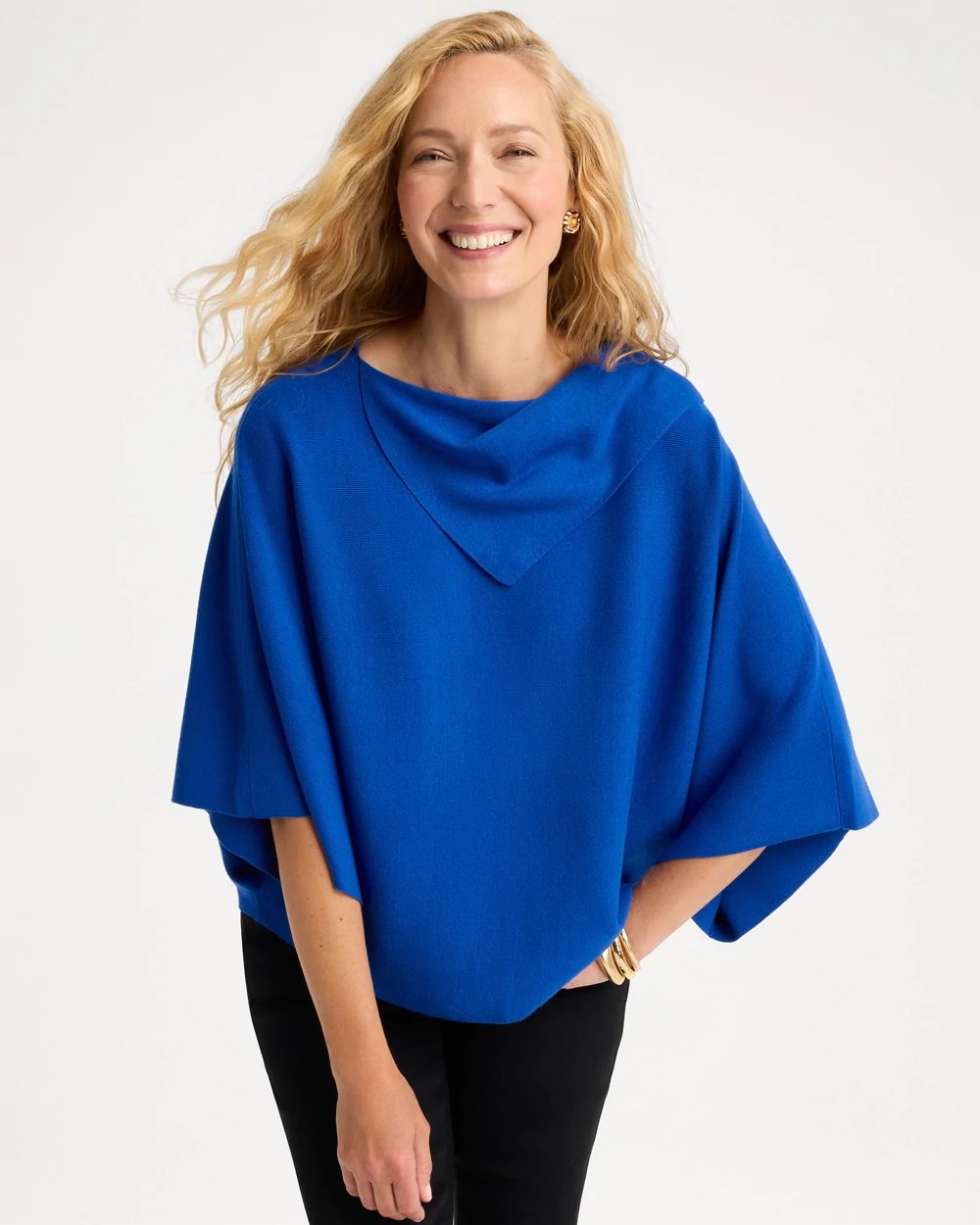 Splitneck Sweater Poncho