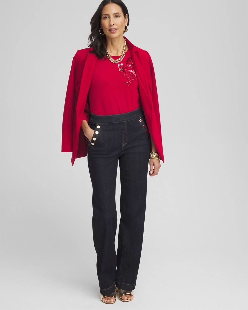 Embellished Ponte Top click to view larger image.