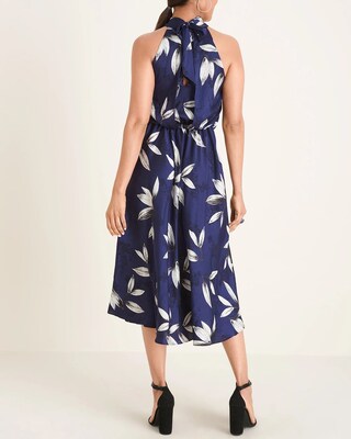 Adrianna Papell Floral-Print Halter Midi Dress