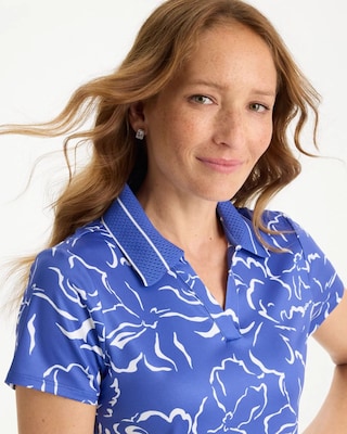 Zenergy® UPF Mesh Collar Polo Top click to view larger image.