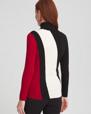 ECOVERO™ Colorblock Turtleneck Sweater click to view larger image.