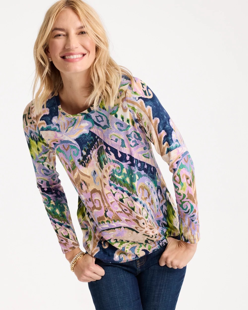 Paisley Touch of Cool™ Layering Tee, photo 1 of 5