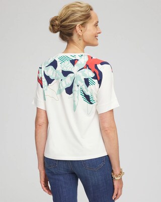 Touch of Cool™ Floral Artisan Sequin Tee click to view larger image.