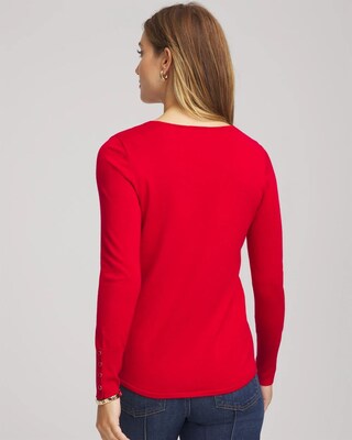 Ella V-Neck Pullover Sweater click to view larger image.