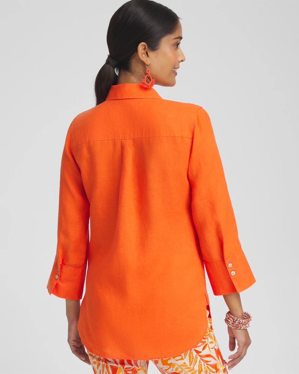 No Iron™ Linen 3/4 Sleeve Shirt