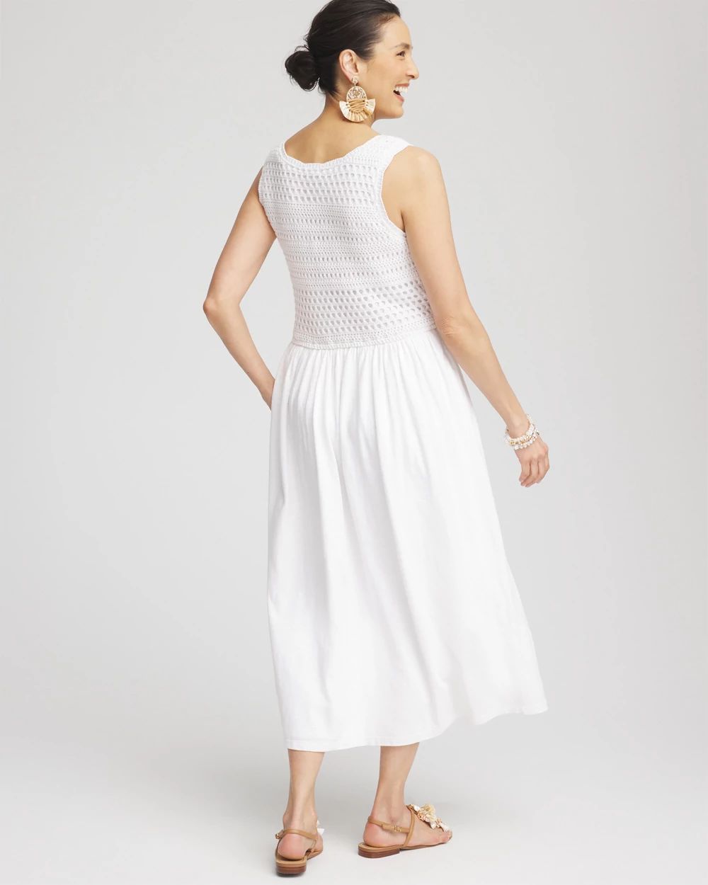 Petite Crochet-Bodice Maxi Dress