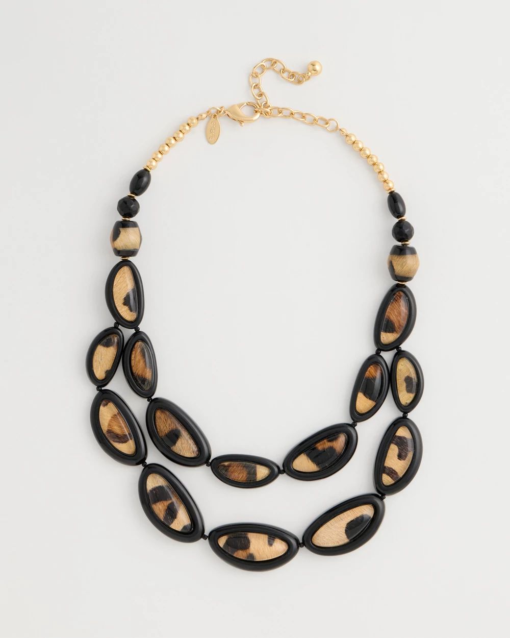 Animal Hair On Leather Necklace