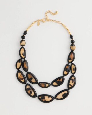 Animal Hair On Leather Necklace