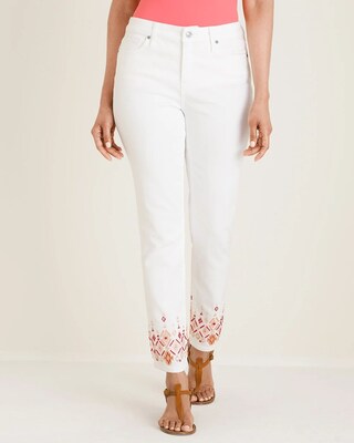 So Slimming Beaded-Hem Girlfriend Ankle Jeans