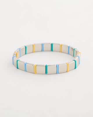 Glam Teal Slice Stretch Bracelet
