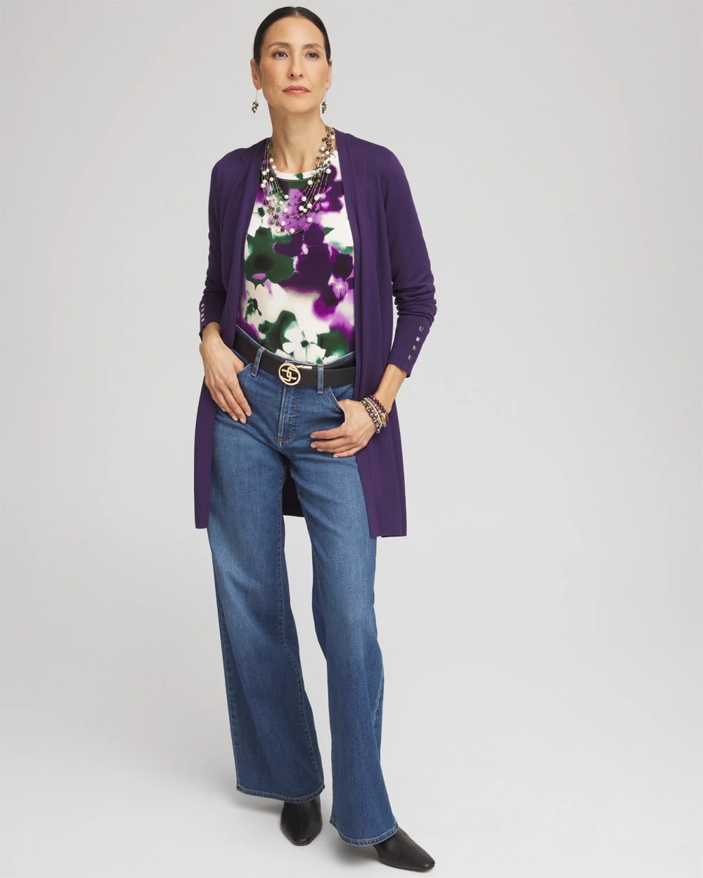 Classic Open Front Cardigan