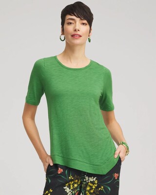Asymmetrical Elbow Sleeve Tee