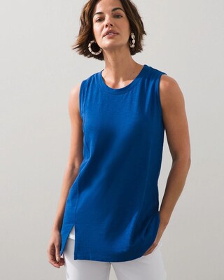 Split Hem Slub Tunic