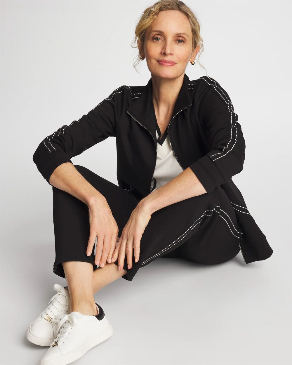 Zenergy® Double-Knit Pique Ankle Pants click to view larger image.