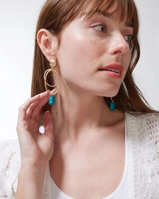 Howlite Clip-on Earrings
