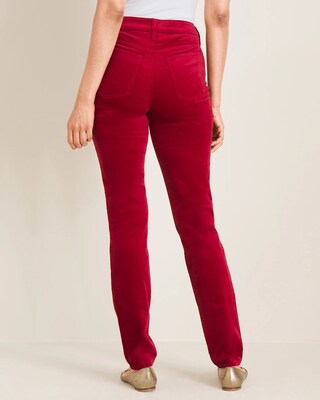 Velvet Fly-Front Jeggings
