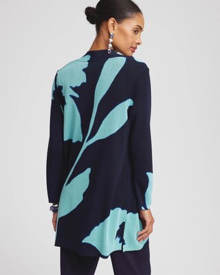 Travelers™ Collection Petal-Print Cardigan click to view larger image.